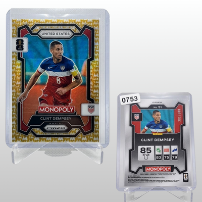 2026 Panini Prizm Monopoly FIFA Clint Dempsey 51 LightBlue 500 Card
