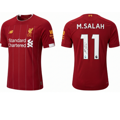 Mohamed Salah Authenticated Signed Jersey LFC Red Jersey - With Frame