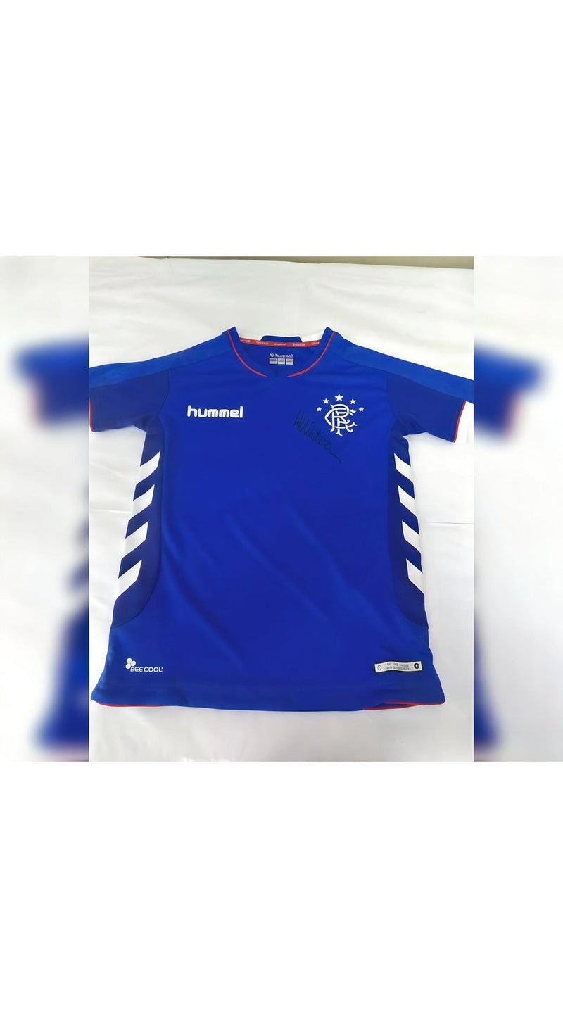 Mark Hateley Signed Rangers Shirt 90s Football Legend for Collectors