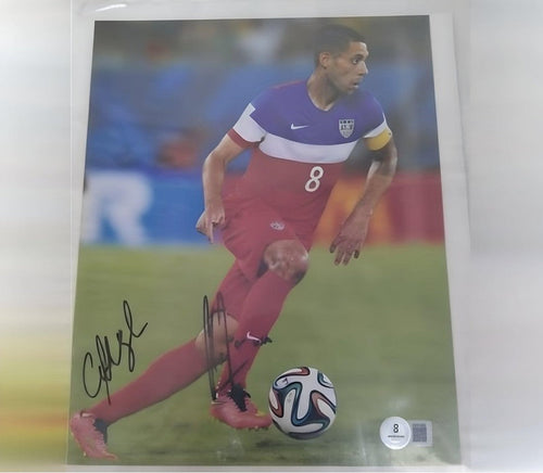 Clint Dempsey Signed USA 8x10 Photo Inscribed USA Beckett Soccer Icon