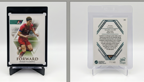 Dusan Vlahovic 2024 Futera /40 Goal Machine Rising Star Limited Edition Card