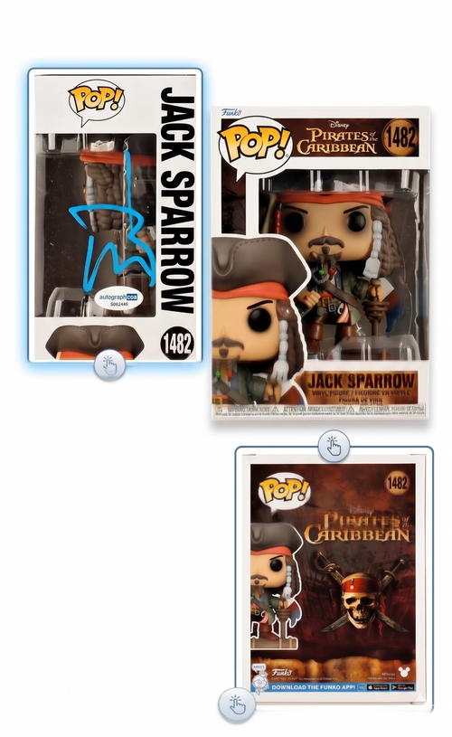 Johnny Depp Signed Pirates of the Caribbean Jack Sparrow Funko Pop Vinyl