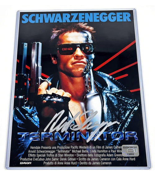 Arnold Schwarzenegger Autographed 8x10 Terminator Signed COA Hologram