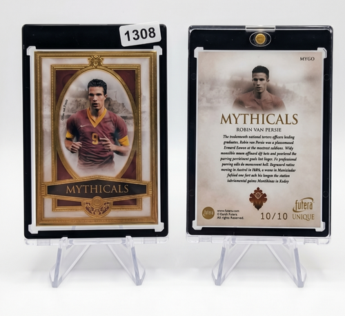 Robin van Persie 2024 Futera Unique Mythicals Gold Frame 1010 Dutch Star MYG0