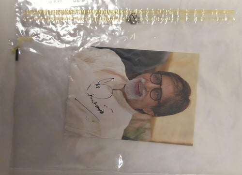 5x7 Autographed Photo Amitabh Bachchan Sholay Motorcycle Scene Rare