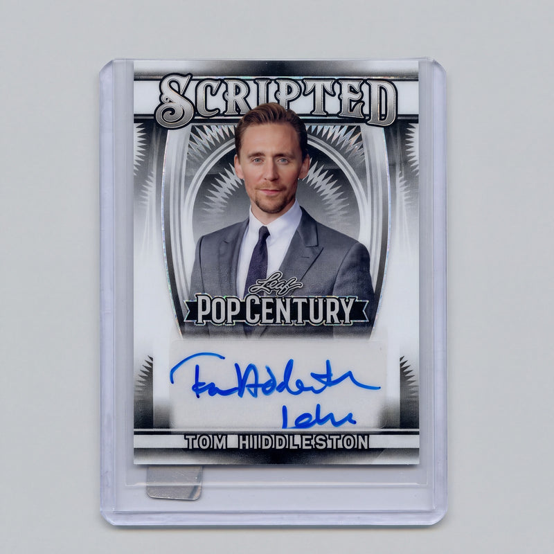 2021 Leaf Pop Century Tom Hiddleston Scripted Auto #S-TH1 Silver Prismatic 1/1