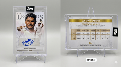 Topps Cricket Legends Vol 2 Kumar Sangakkara Autographed 25 Edition