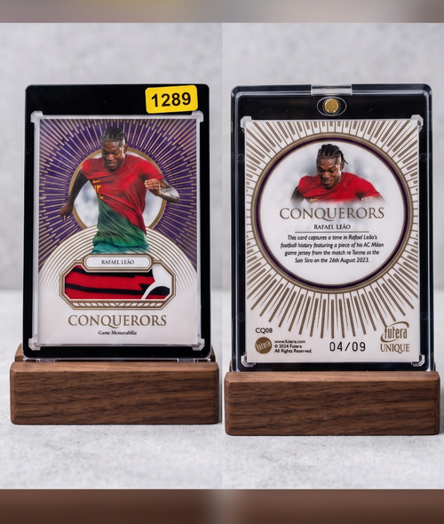 Rafael Leao 2024 Futera Conquerors Patch Card Limited Edition /9 Goal Machine