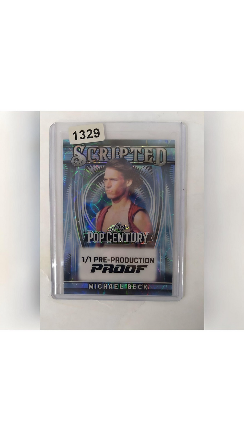 Micheal Beck Leaf Pop Century 1 of 1 Pre-Production Proof Auto Collectible