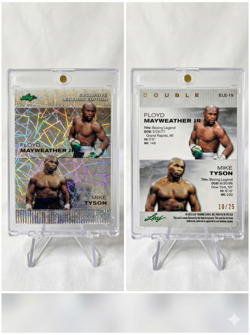 2024 Leaf Exclusive Legends Mike Tyson Floyd Mayweather Double #ELE-19 10/25