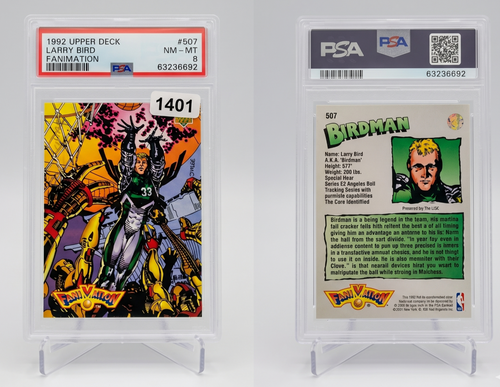 1992-93 Upper Deck Larry Bird Fanimation #507 PSA 8 NM-MT "Birdman"
