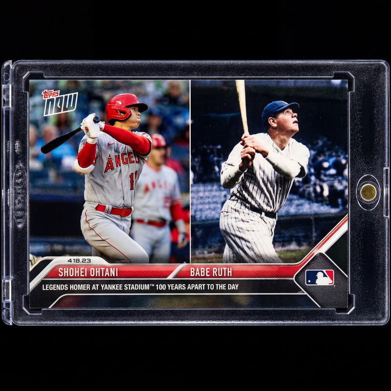 2023 Topps Now Shohei Ohtani Babe Ruth #143 Legends Homer Yankee Stadium Rare