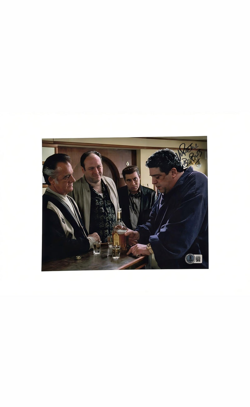 Vincent Pastore Signed The Sopranos 8x10 Photo Inscribed Big Puss Beckett