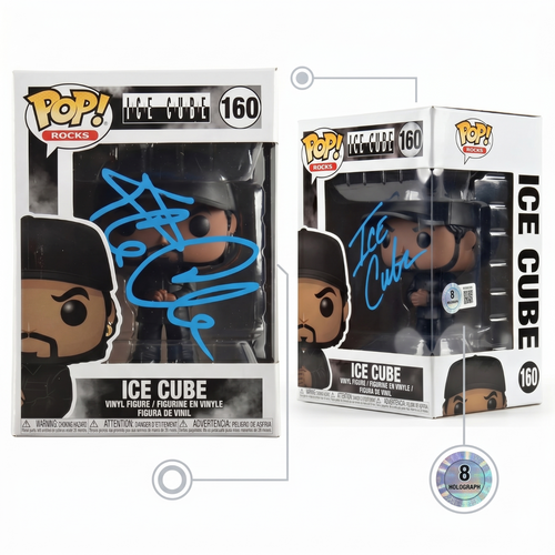 Ice Cube Signed Funko Pop 160 Rap Legend Beckett Witnessed COA Autograph