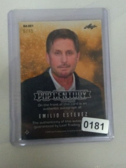 Emilio Estevez 2025 Leaf Pop Century Auto Hollywood Icon Autograph