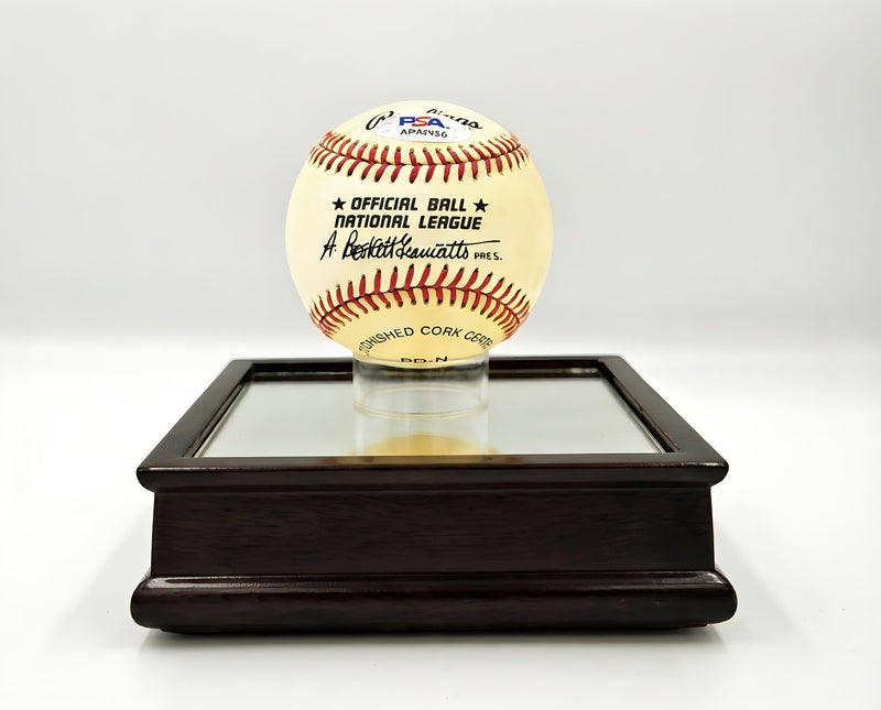 Willie Mays Autographed ONL Baseball MLB Hall of Famer PSA COA Display Case