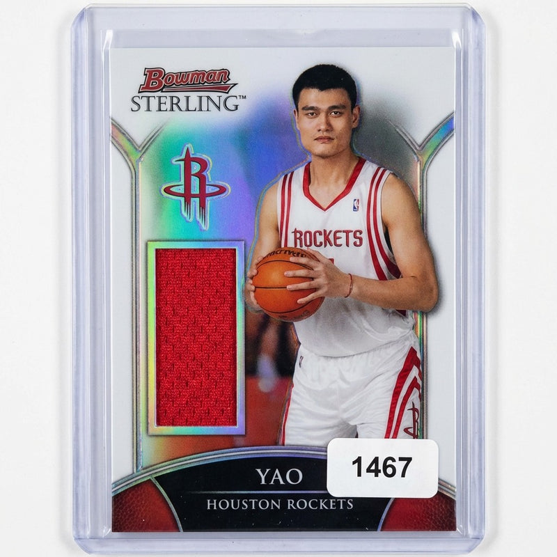 2007-08 Topps Bowman Sterling Yao Ming Game Used Jersey Patch HOF Rockets