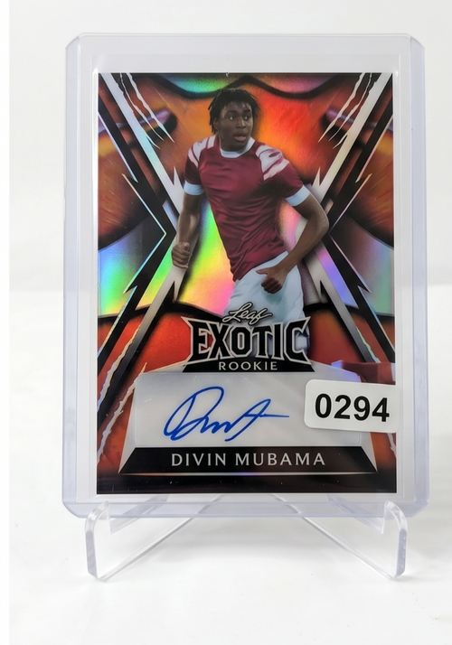 Divin Mubama  2023 Leaf Exotic Rookie /2 Auto BA-DM2  Ultra-Rare Football Star