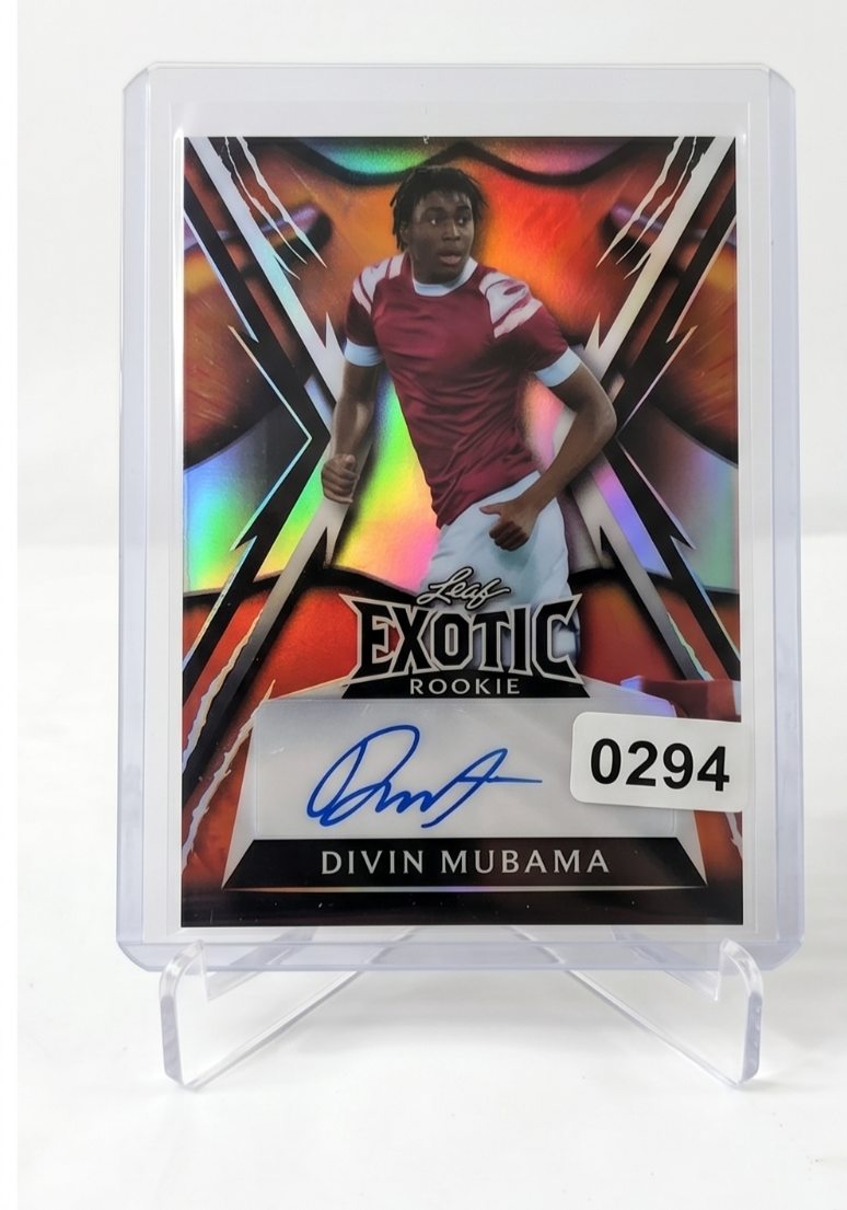 Divin Mubama  2023 Leaf Exotic Rookie /2 Auto BA-DM2  Ultra-Rare Football Star