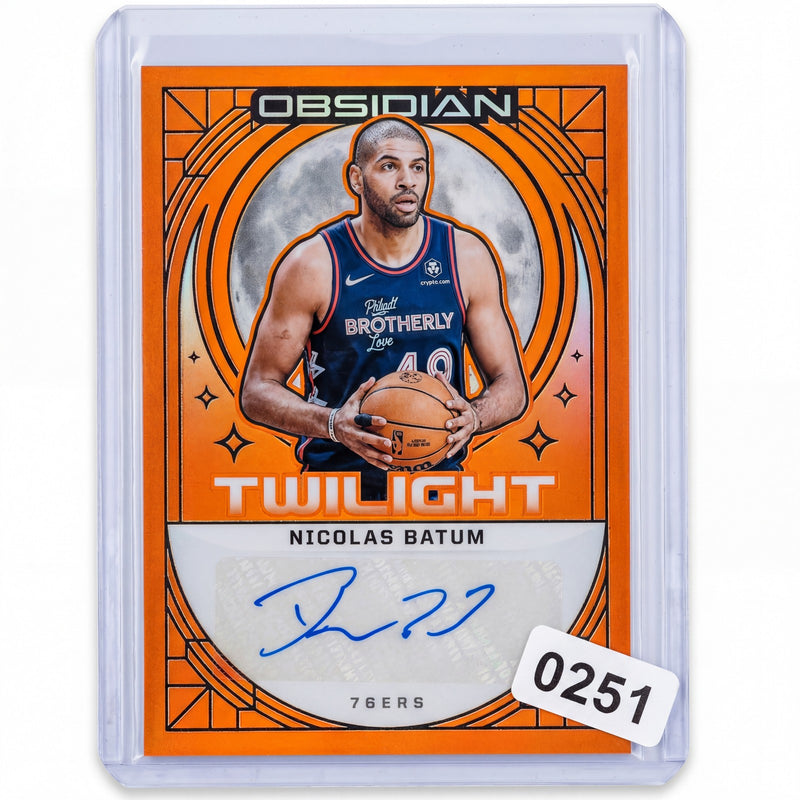 2023/24 PANINI OBSIDIAN ORANGE FLOOD TWILIGHT NICOLAS BATUM AUTO /75 Card TS-BAT  Court general
