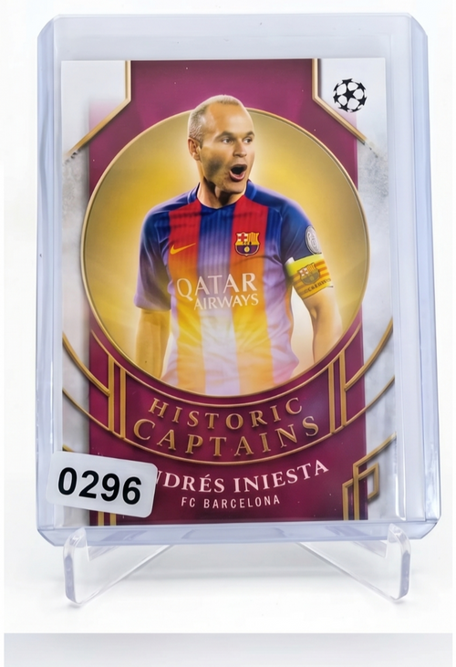 2023-24 Topps Merlin Andres Iniesta HISTORIC CAPTAINS Auto #HC-5 Barcelona