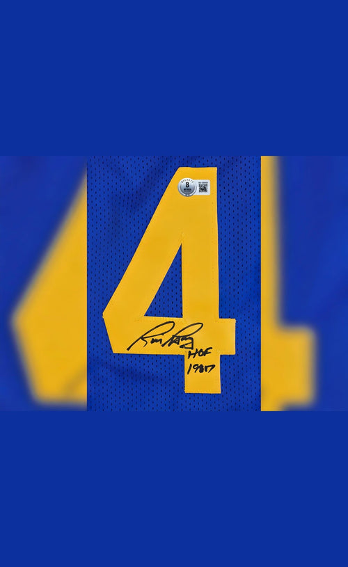 Rick Barry Signed Jersey Inscribed HOF 1987 Beckett Certified Scoring Legend