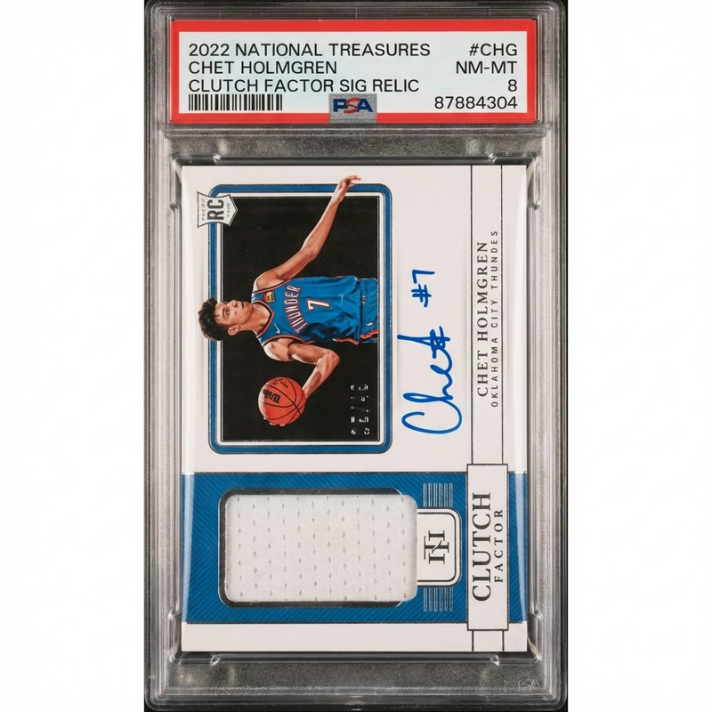 2022-23 National Treasures Chet Holmgren Clutch Factor Jersey Auto #CF-CH 49