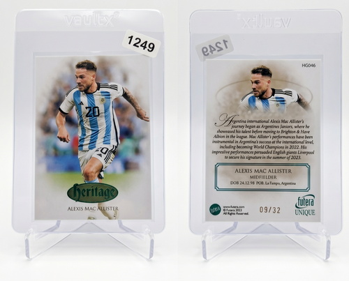 2024 Futera Unique Alexis Mac Allister HERITAGE Turquoise Parallel /32 #HG046
