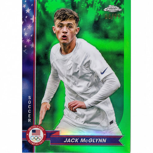 2024 Topps Chrome Olympic Hopefuls Jack McGlynn Green Refractor 06/99 MLS USA