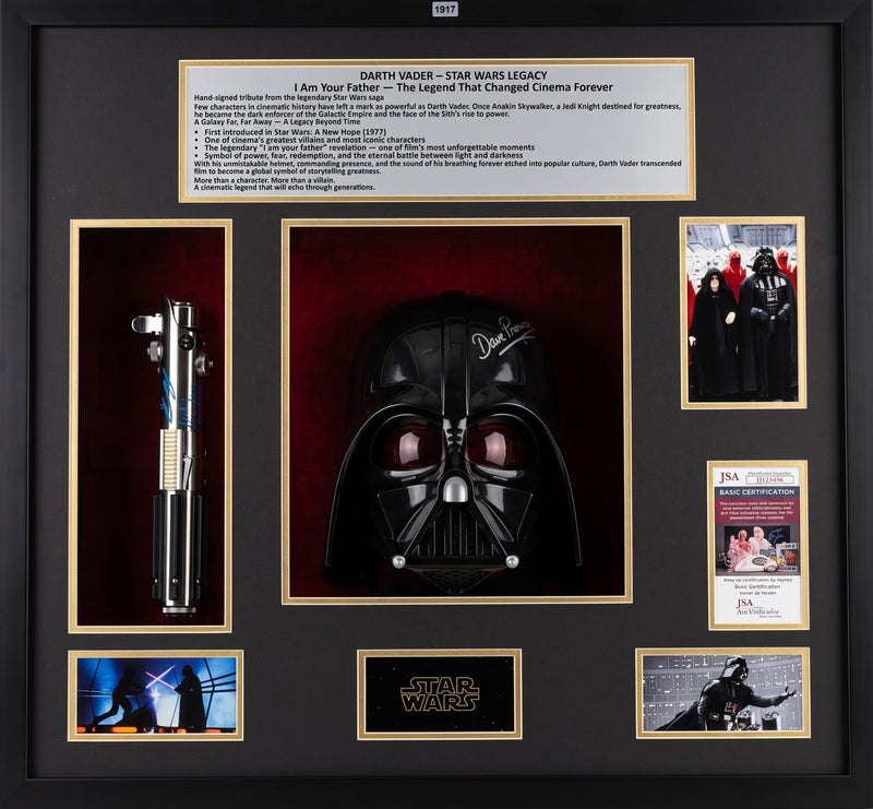 Darth Vader Star Wars Legacy I Am Your Father Orig Movie Autographs - With Frame