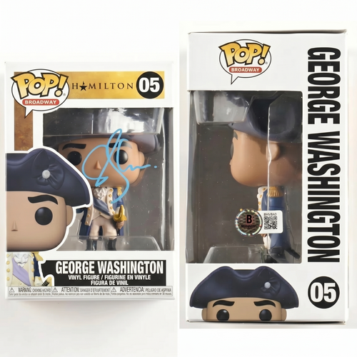 Christopher Jackson Signed George Washington 05 Funko Pop Hamilton Beckett COA