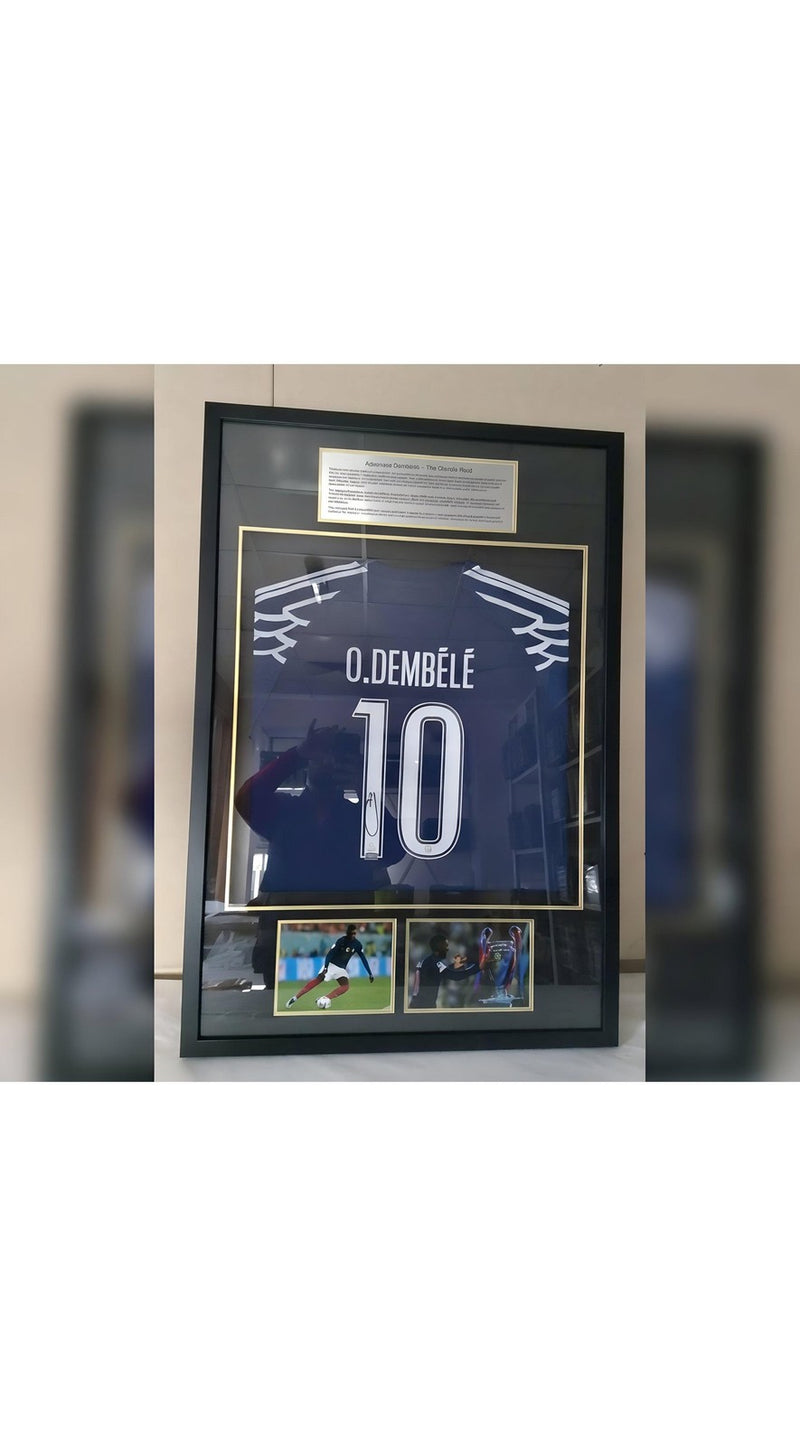 Ousmane Dembele Signed PSG Jersey 10 Shirt COA Certified - With Frame