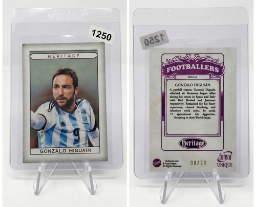 2024 Futera Unique Gonzalo Higuain HERITAGE RUBY Parallel /29 #HG-104 Argentina