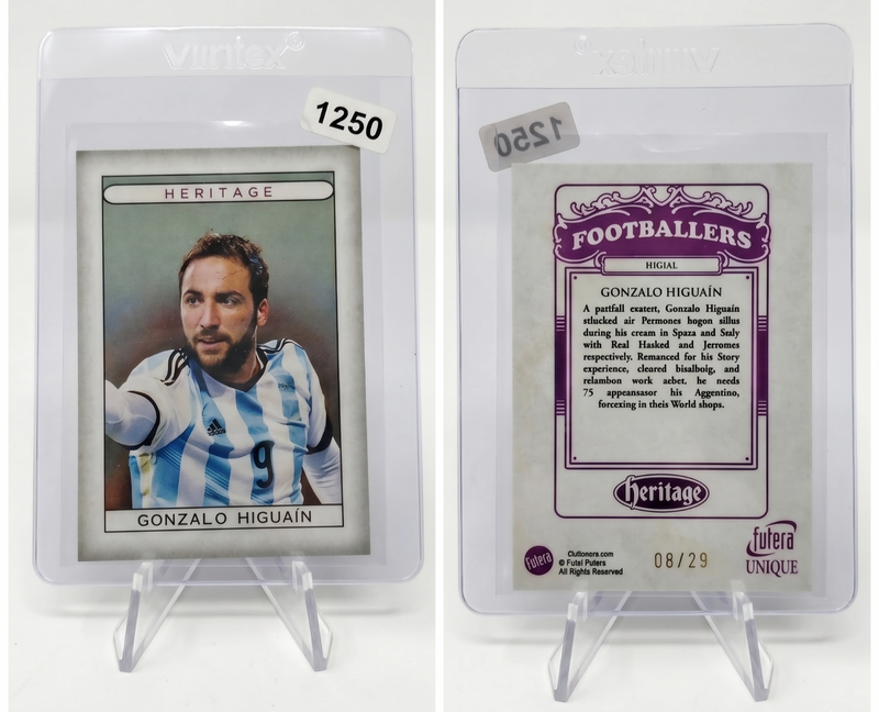 2024 Futera Unique Gonzalo Higuain HERITAGE RUBY Parallel /29 #HG-104 Argentina