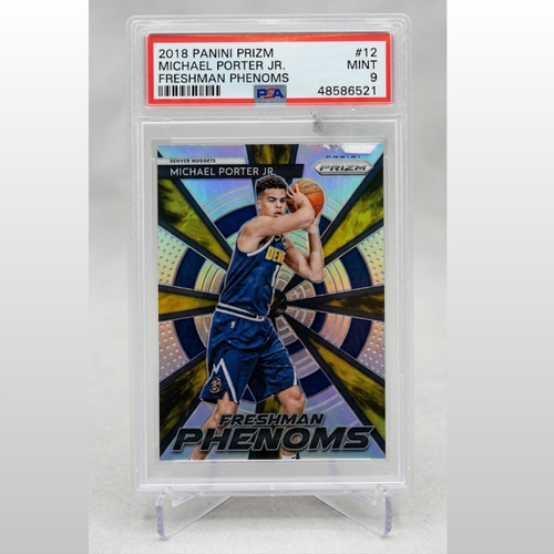 2018 Panini Prizm Michael Porter Jr. Freshman Phenoms #12 Rookie Card PSA 9 Mint
