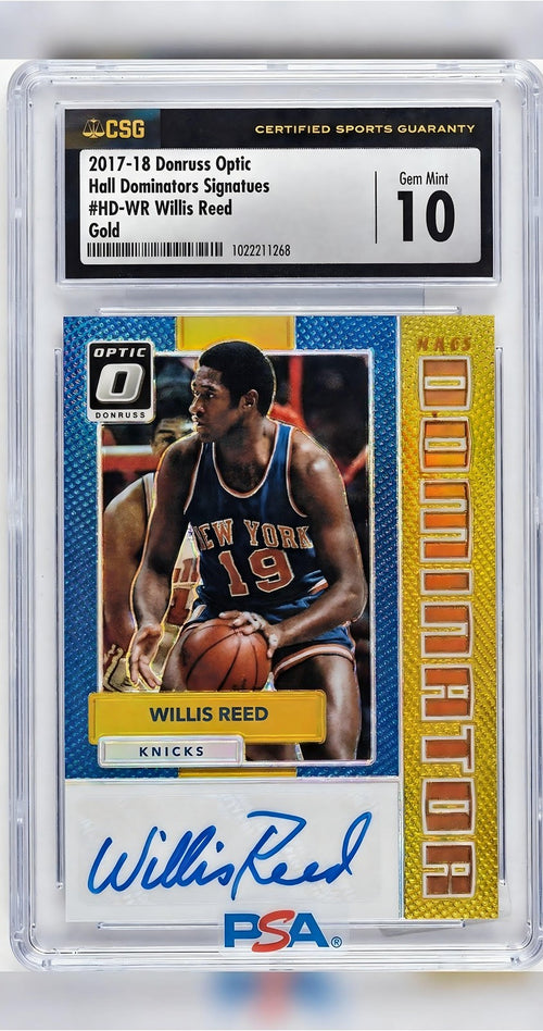 2017-18 Donruss Optic Willis Reed Dominators Signatures Gold #DS-WRE /10