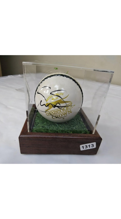 Shane Watson Autographed Cricket Ball Display with Certificate of Authenticity