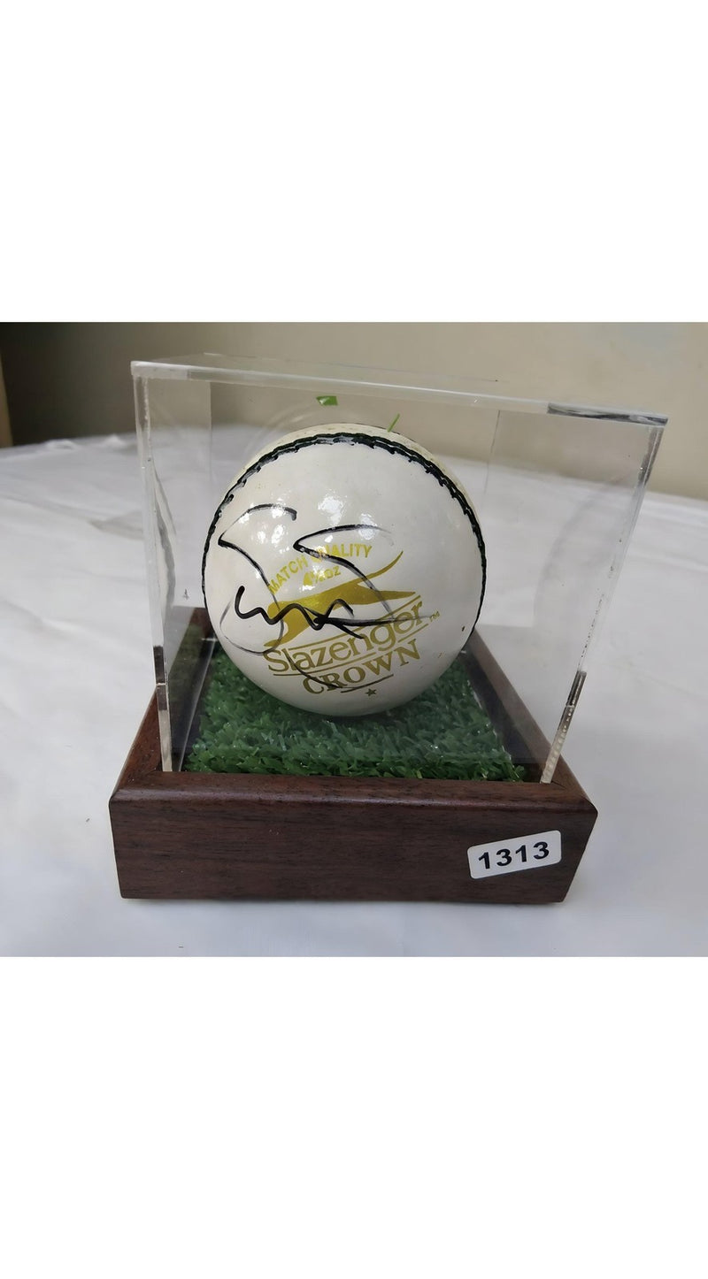 Shane Watson Autographed Cricket Ball Display with Certificate of Authenticity