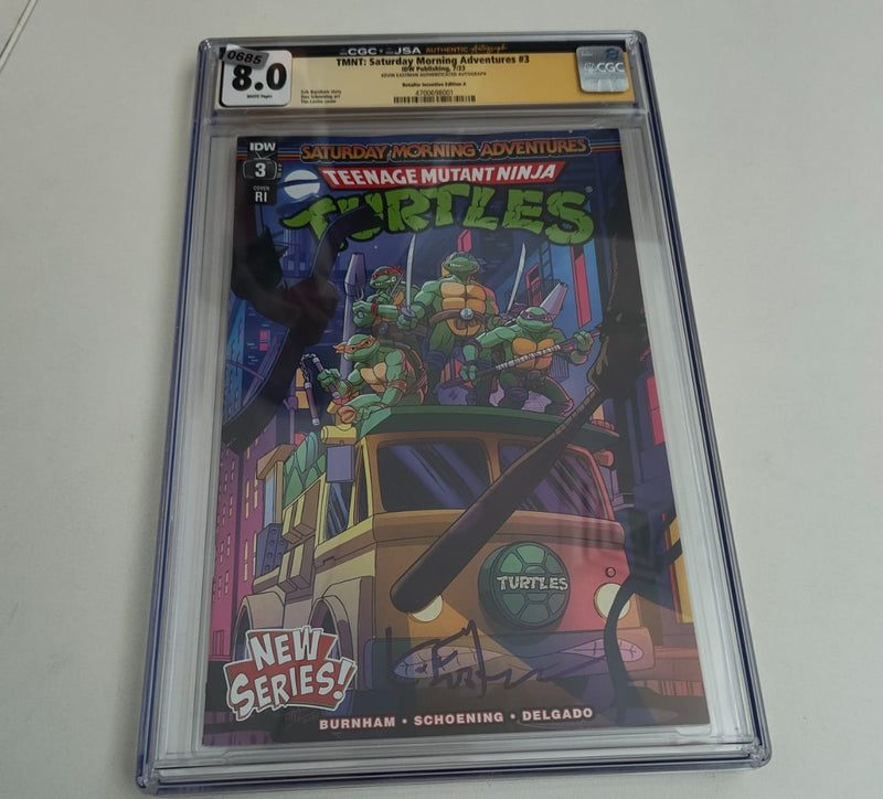 Kevin Eastman Signed TMNT Saturday Morning Adventures 3 Cover RI IDW