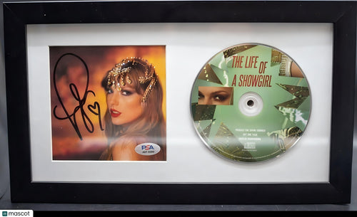 Taylor Swift Signed The Life of a Showgirl Framed CD Insert Display Item