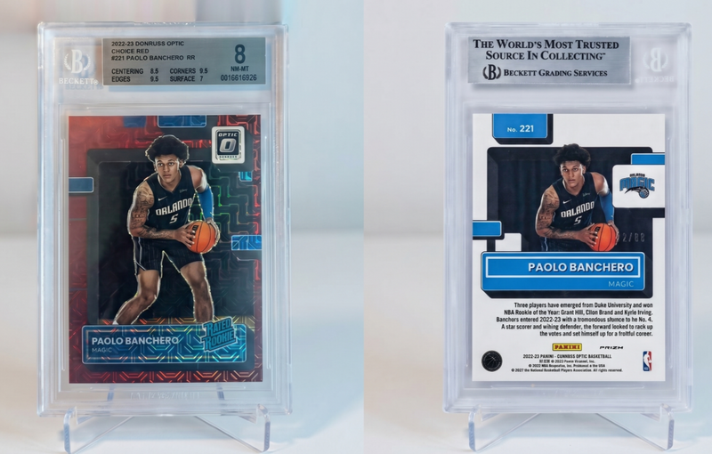 2022-23 Donruss Optic Paolo Banchero Rookie #221 Choice Red Prizm /88 BGS 8