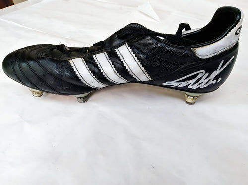 Geoff Hurst Signed adidas World Cup Boot 1966 Football Legend Memorabilia