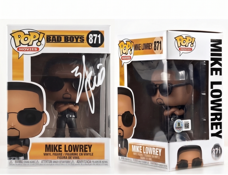 Will Smith Signed Mike Lowrey 871 Funko Pop Bad Boys Beckett COA Autograph