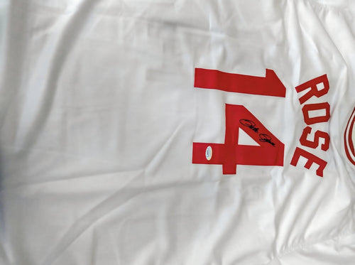 Pete Rose Jersey Signed Hit King Baseball Memorabilia Autograph Rare