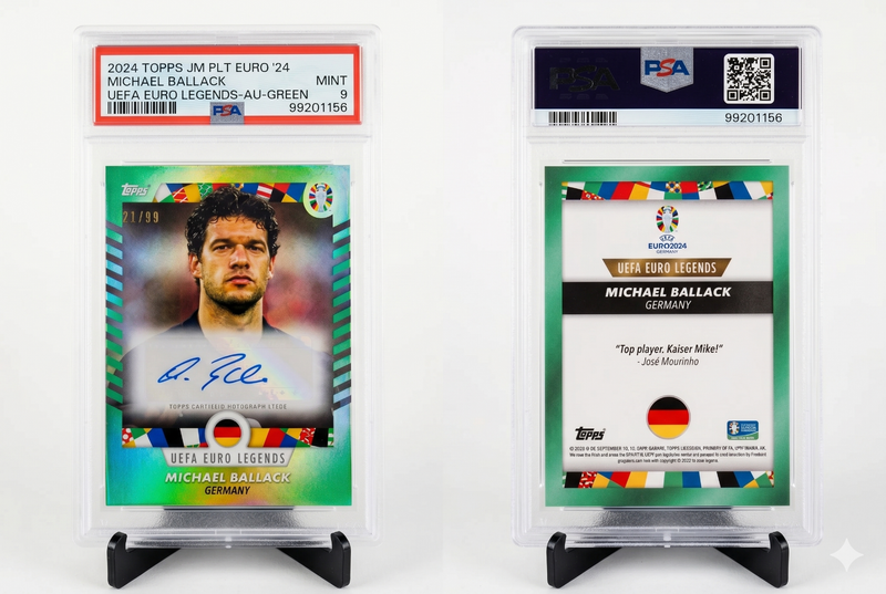 Topps Jose Mourinho Platinum Set Euro 2024 Michael Ballack Auto /99 PSA 9