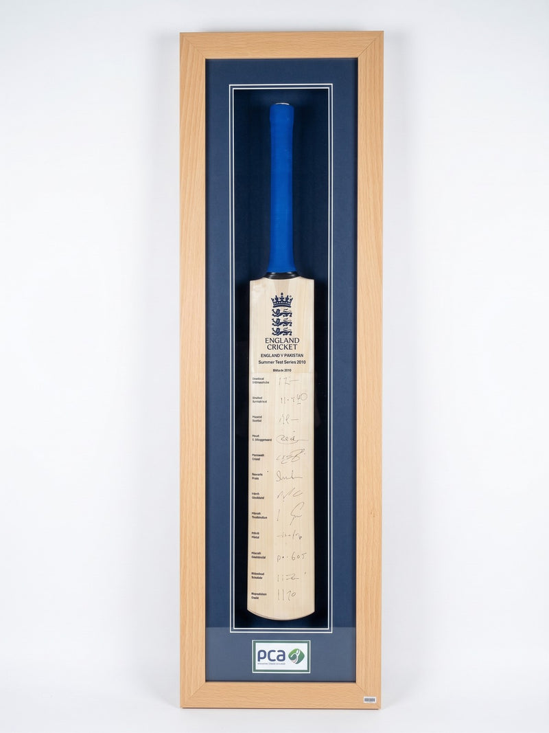 2010 Signed Cricket Bat England Legend Memorabilia - With Frame