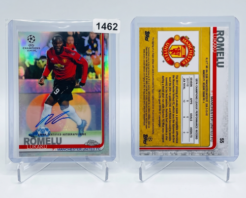 2023-24 Topps Chrome UEFA Romelu Lukaku AUTO #55 AS Roma Belgium