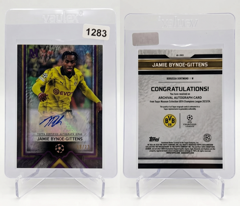 2023-24 Topps Museum Jamie Bynoe-Gittens Archival Auto /23 Dortmund RC?