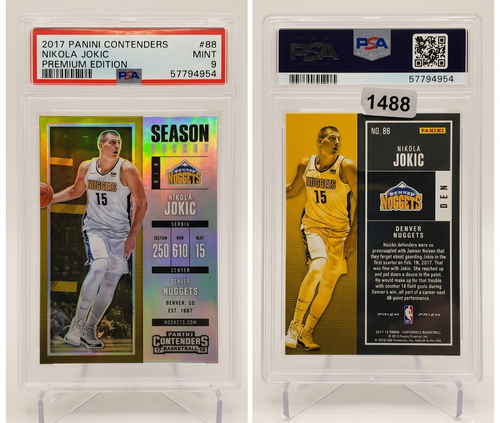 2017-18 Panini Contenders Nikola Jokic Premium Edition #88 PSA 9 MINT Nuggets