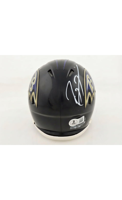 Ray Lewis Autographed Ravens Speed Mini Helmet Beckett Certification
